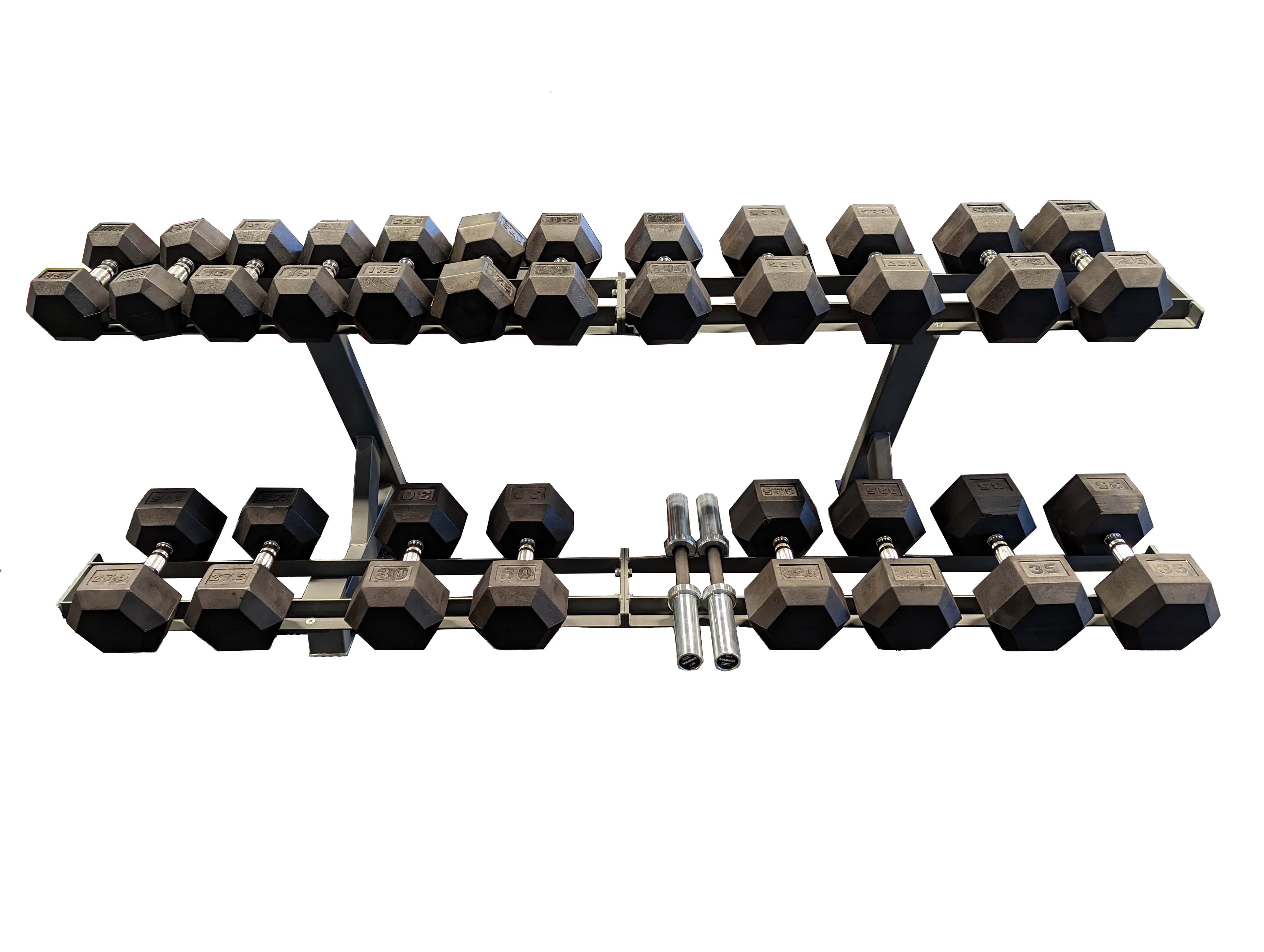 Horizontal Hex Dumbbell 10 Pair Rack (Matte Black)