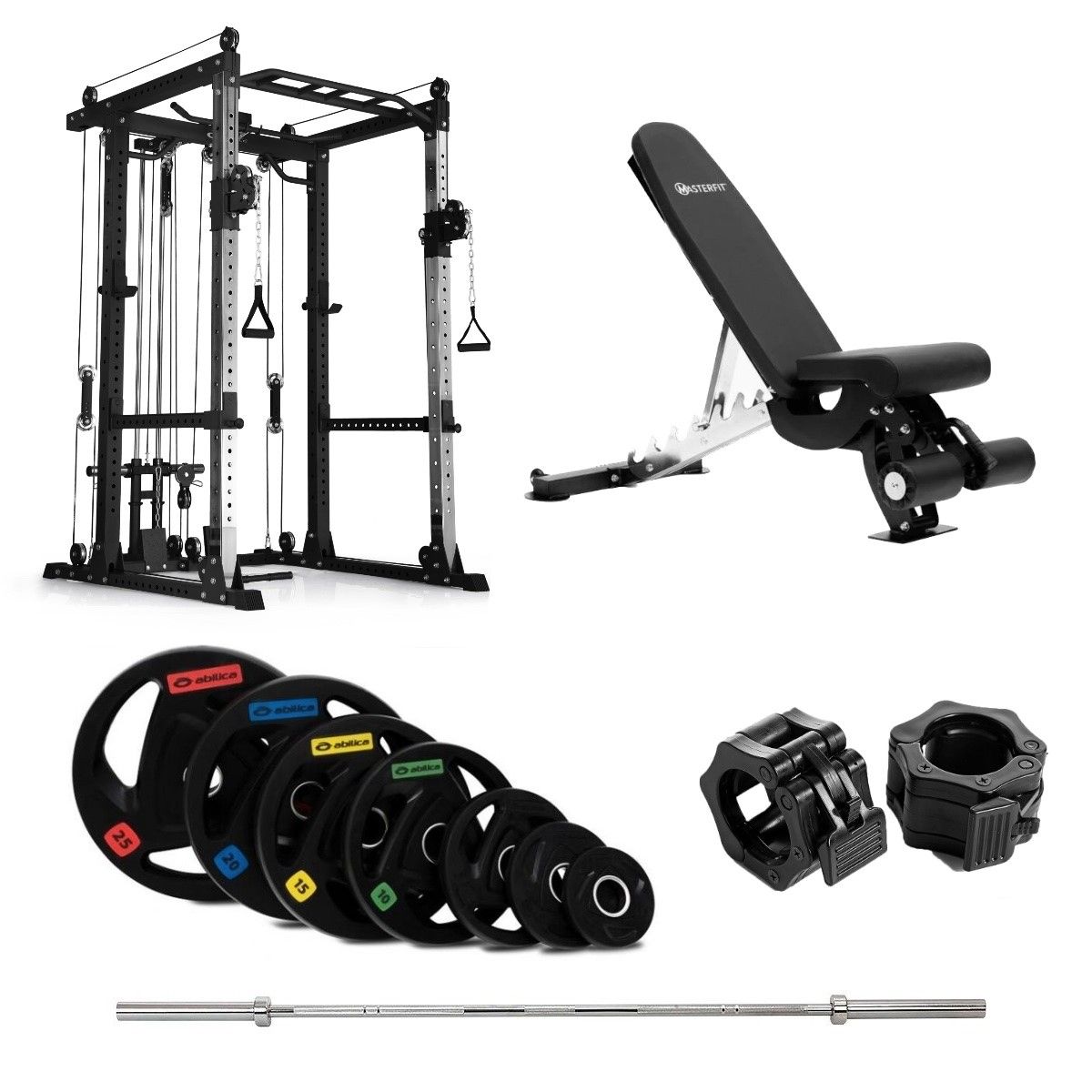 PR 550 Power Rack Olympic med bänk - 110 kg