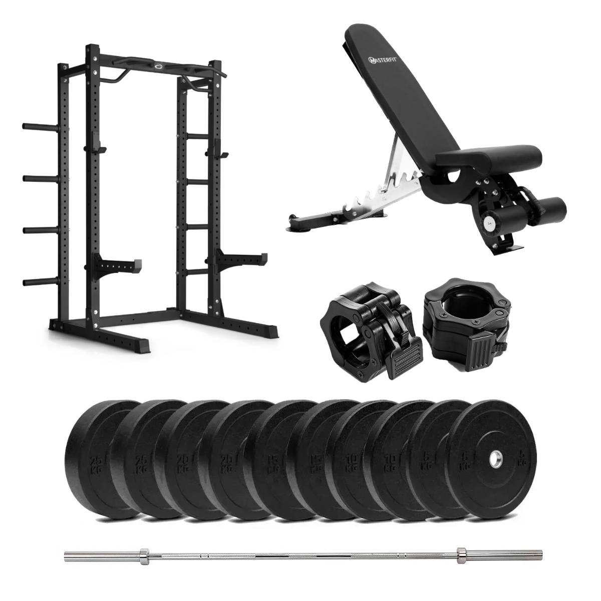 HR 500 Half Rack Bumper med bänk - 150 kg